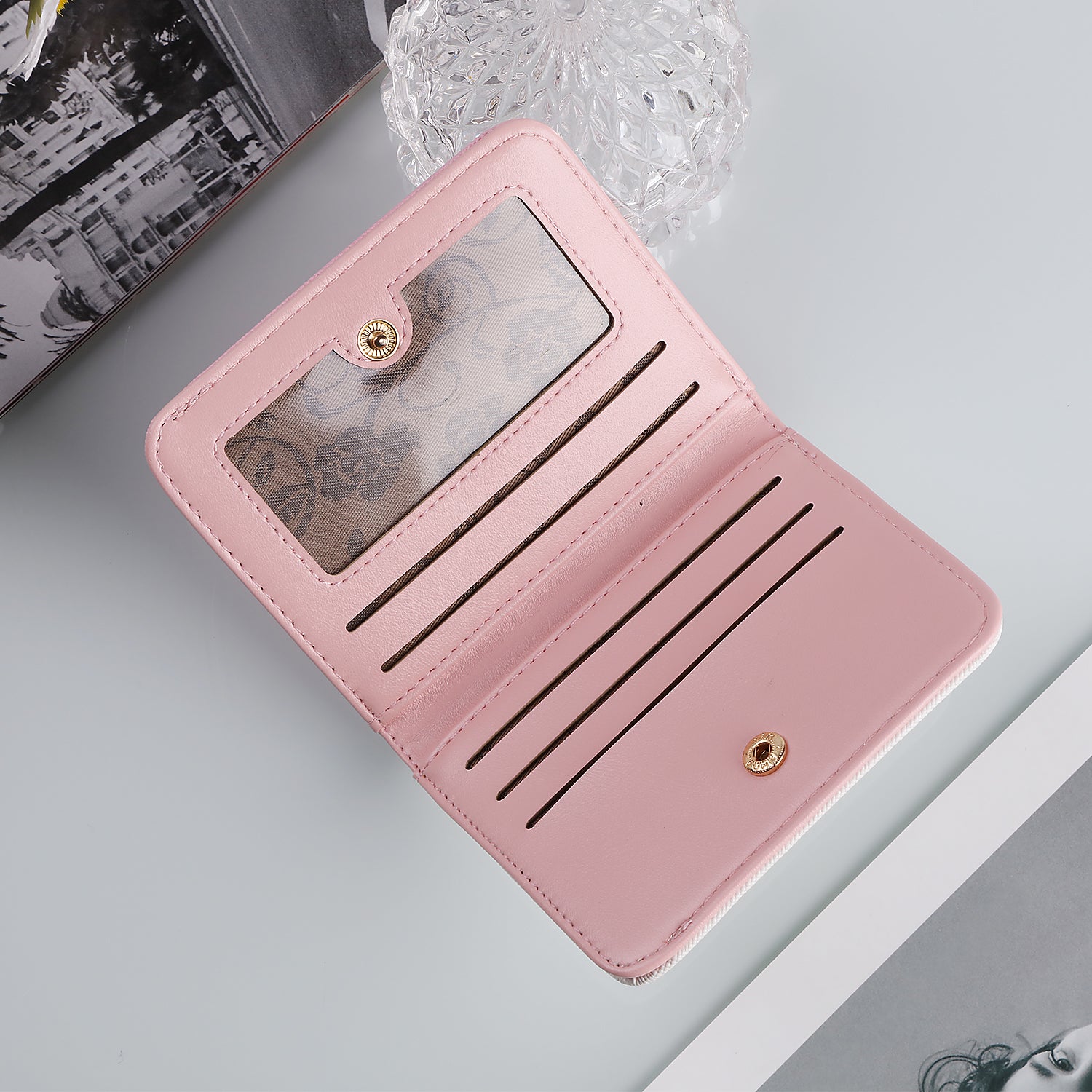 PU Leather Multi-Card Short Bifold Wallet